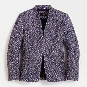 J Crew Going Out Blazer in Confetti Pink Tweed Size 4